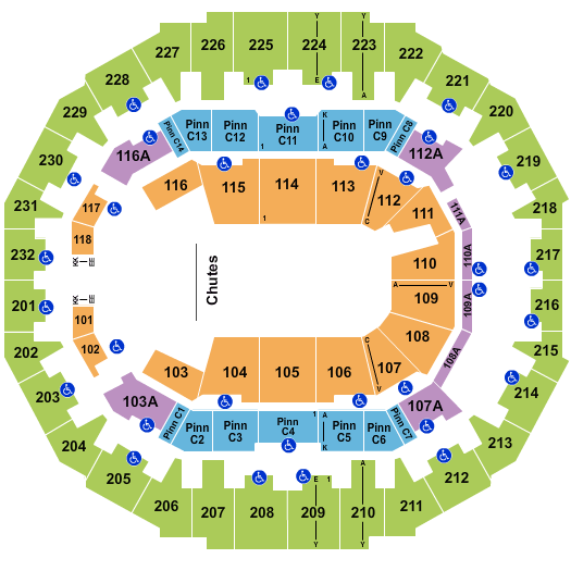 FedExForum PBR Seating Chart